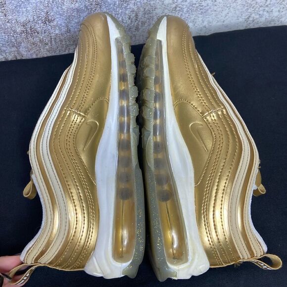Nike Air Max 97 LX Metallic Gold Sneakers Size 6 - Picture 5 of 12